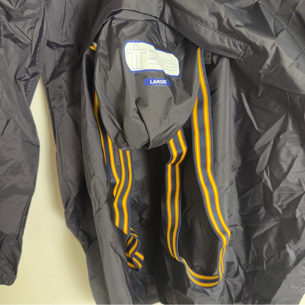 K-Way unisex le vrai Eiffel 3.0 Long Hooded packable Raincoat - Picture 8 of 9